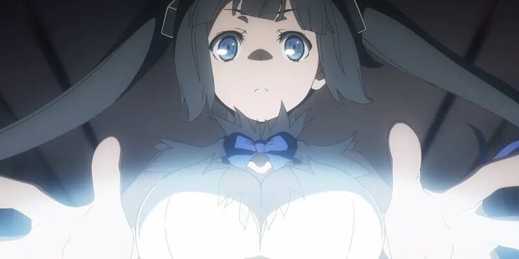 nữ thần Hestia trong anime Danmachi mùa 4